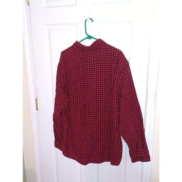 Goodfellow & Co Men's Flannel Shirt Size 2XL Soft Cotton Buffalo Red Button Up - Picture 8 of 9